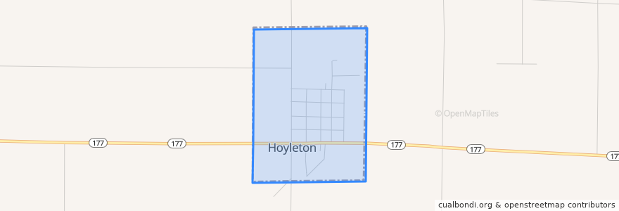 Mapa de ubicacion de Hoyleton.