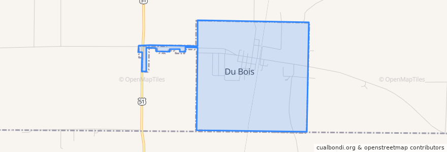 Mapa de ubicacion de Du Bois.