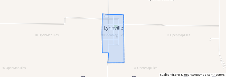 Mapa de ubicacion de Lynnville.