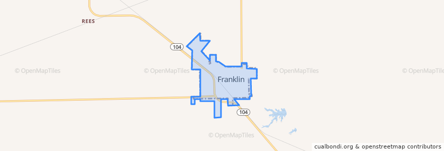 Mapa de ubicacion de Franklin.