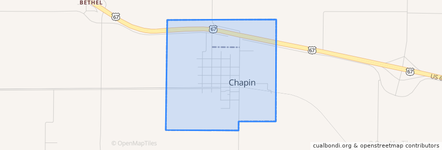 Mapa de ubicacion de Chapin.