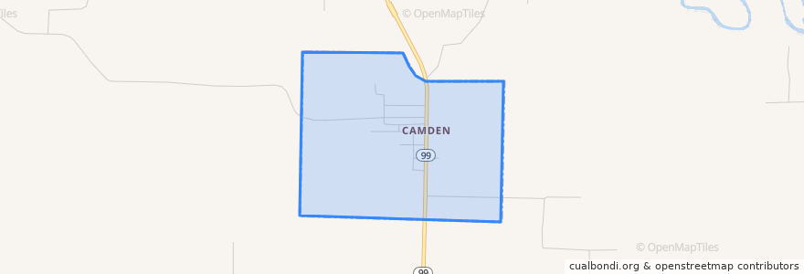 Mapa de ubicacion de Camden.