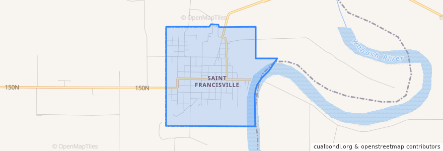 Mapa de ubicacion de St. Francisville.