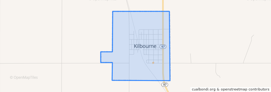 Mapa de ubicacion de Kilbourne.