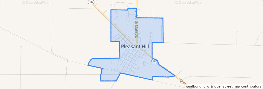 Mapa de ubicacion de Pleasant Hill.