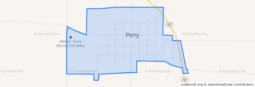 Mapa de ubicacion de Perry.