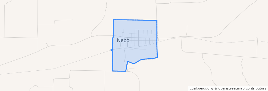 Mapa de ubicacion de Nebo.