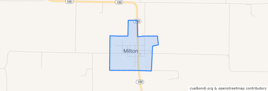 Mapa de ubicacion de Milton.