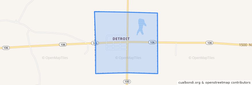 Mapa de ubicacion de Detroit.