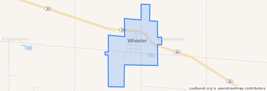 Mapa de ubicacion de Wheeler.