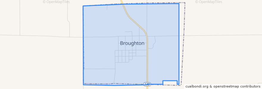 Mapa de ubicacion de Broughton.