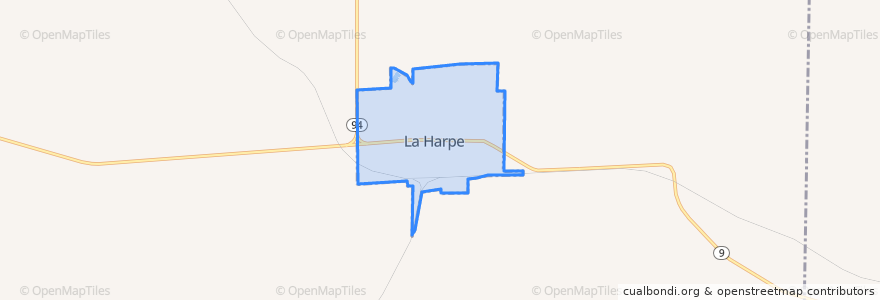 Mapa de ubicacion de La Harpe.