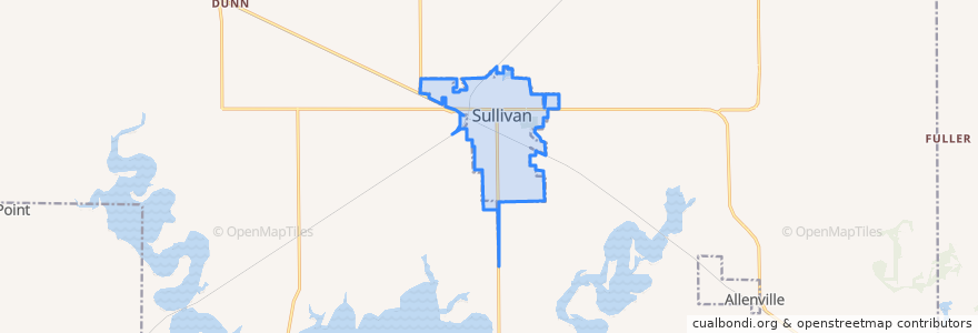 Mapa de ubicacion de Sullivan.