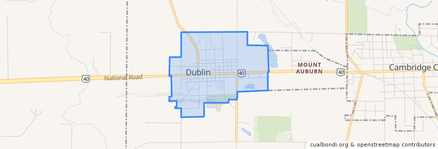 Mapa de ubicacion de Dublin.