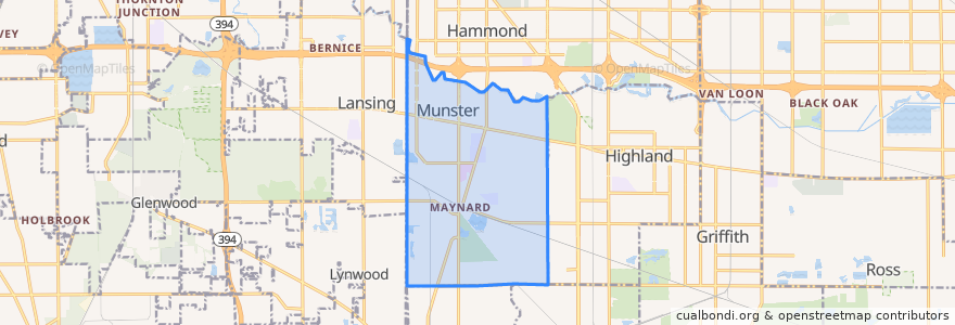 Mapa de ubicacion de Munster.