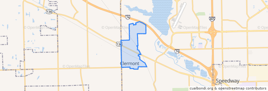 Mapa de ubicacion de Clermont.