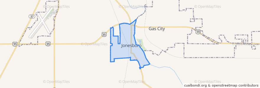 Mapa de ubicacion de Jonesboro.