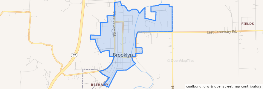 Mapa de ubicacion de Brooklyn.