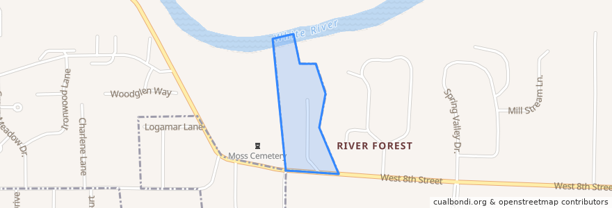 Mapa de ubicacion de River Forest.