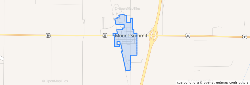 Mapa de ubicacion de Mount Summit.