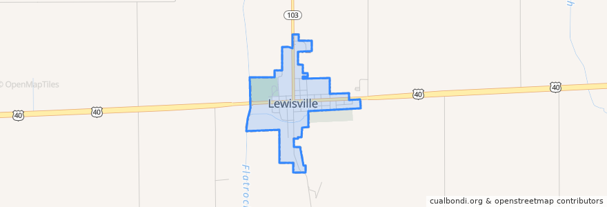 Mapa de ubicacion de Lewisville.