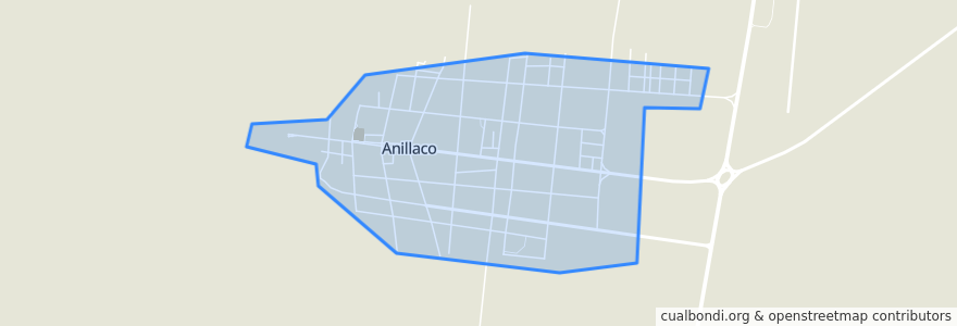 Mapa de ubicacion de Anillaco.