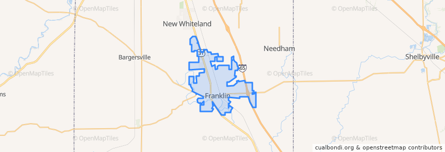 Mapa de ubicacion de Franklin.