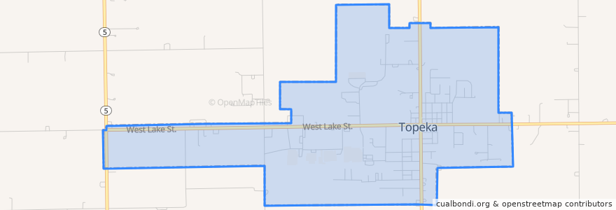 Mapa de ubicacion de Topeka.