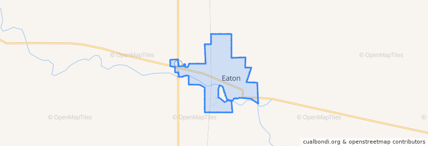 Mapa de ubicacion de Eaton.