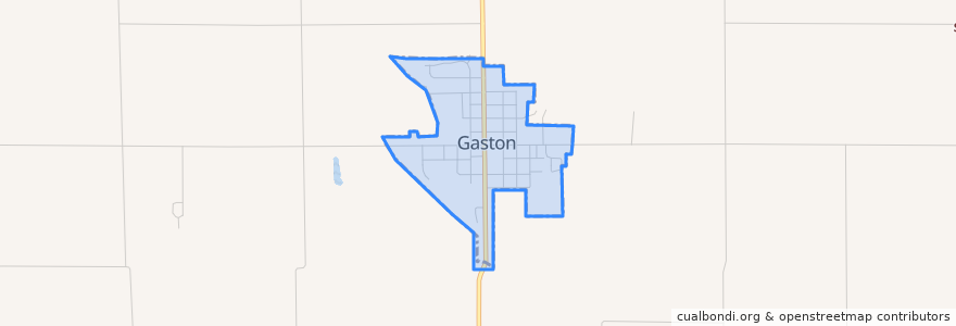 Mapa de ubicacion de Gaston.