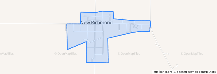 Mapa de ubicacion de New Richmond.