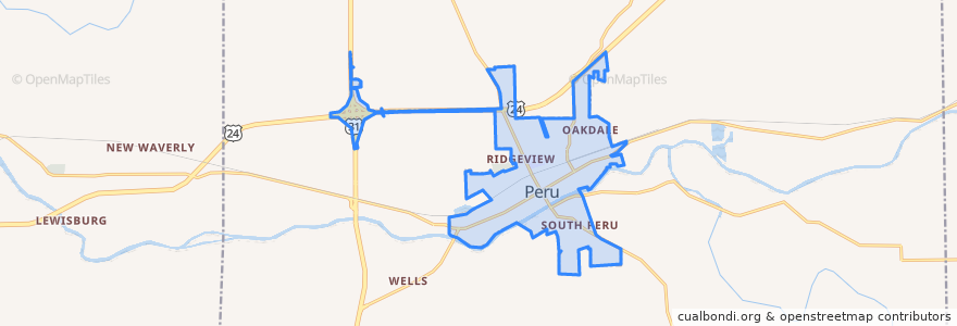 Mapa de ubicacion de Peru.