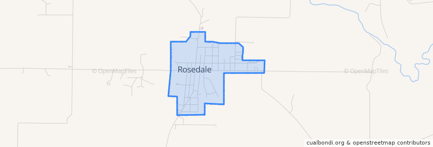 Mapa de ubicacion de Rosedale.