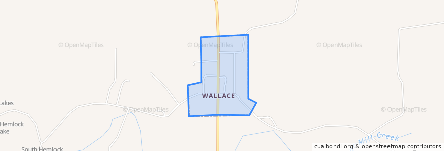 Mapa de ubicacion de Wallace.