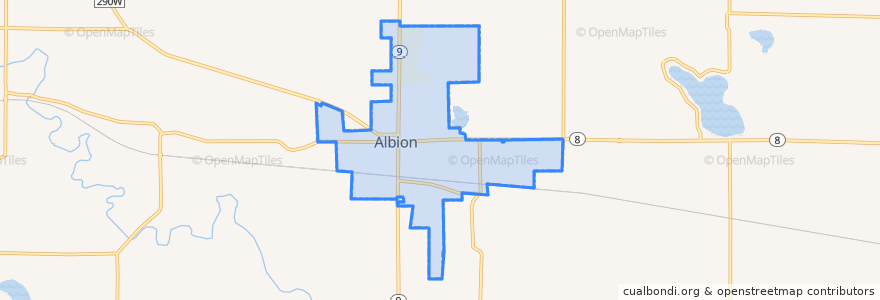 Mapa de ubicacion de Albion.