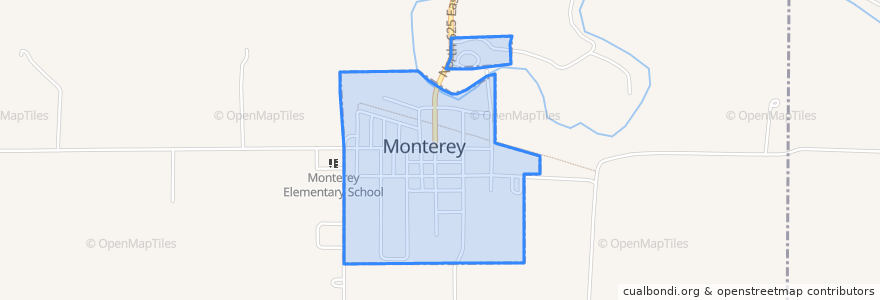 Mapa de ubicacion de Monterey.