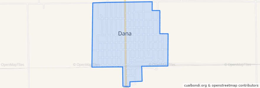 Mapa de ubicacion de Dana.