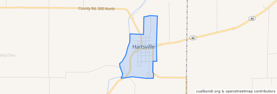 Mapa de ubicacion de Hartsville.