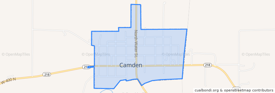 Mapa de ubicacion de Camden.