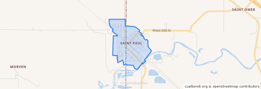 Mapa de ubicacion de St. Paul.