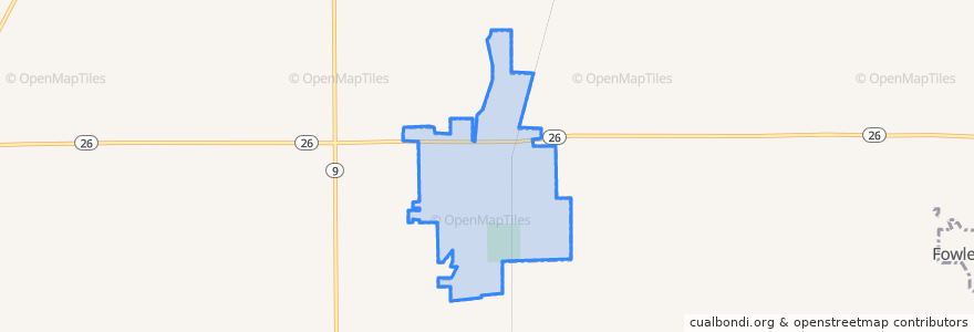 Mapa de ubicacion de Fairmount.