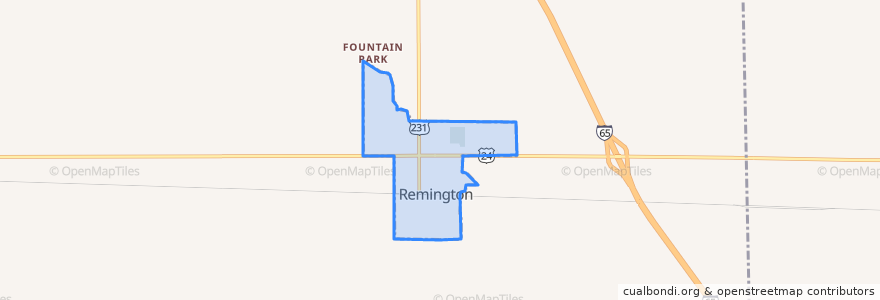 Mapa de ubicacion de Remington.