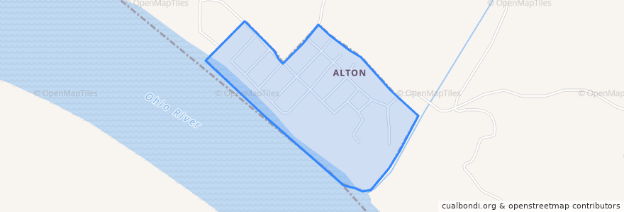 Mapa de ubicacion de Alton.