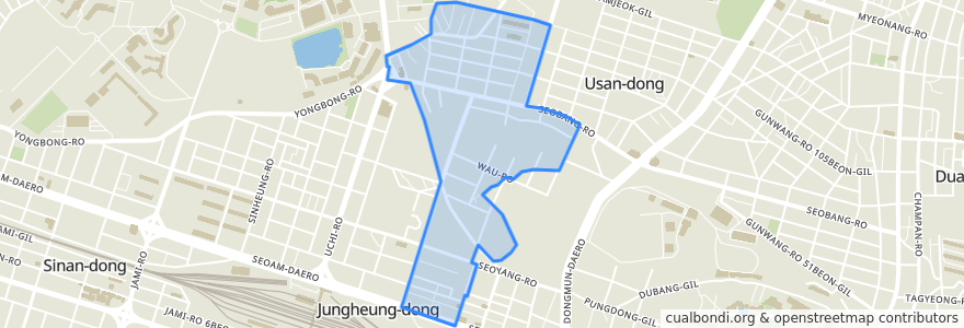 Mapa de ubicacion de 중흥3동.