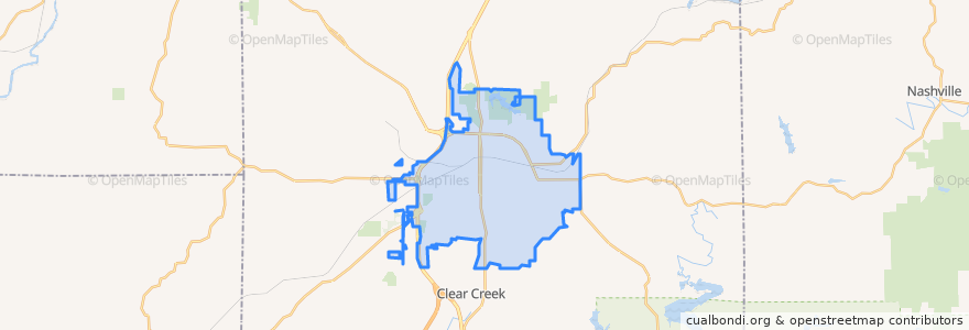 Mapa de ubicacion de Bloomington.