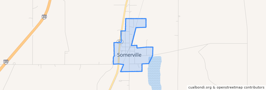 Mapa de ubicacion de Somerville.