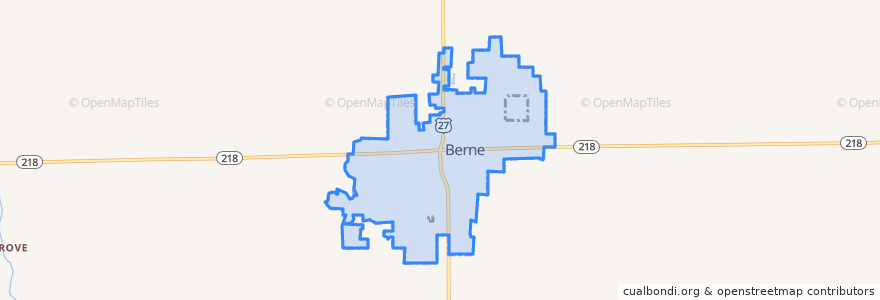 Mapa de ubicacion de Berne.