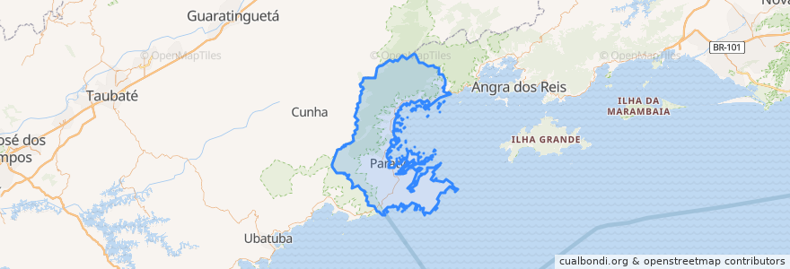 Mapa de ubicacion de Paraty.