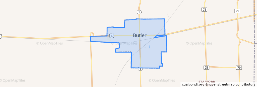 Mapa de ubicacion de Butler.