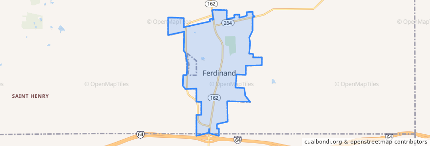 Mapa de ubicacion de Ferdinand.